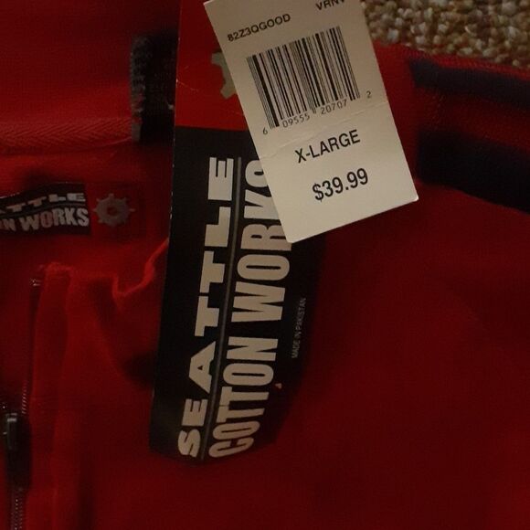 Seattle Cotton Works Full Zip SIZE XL - Picture 3 of 4